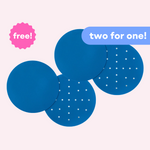 krumbsco Reusable Baking Mats - Air Fryer Round Size - TWO FOR ONE!