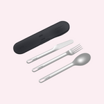 Bentgo Stainless Steel Travel Utensil Set - 3 Piece - Carbon Black