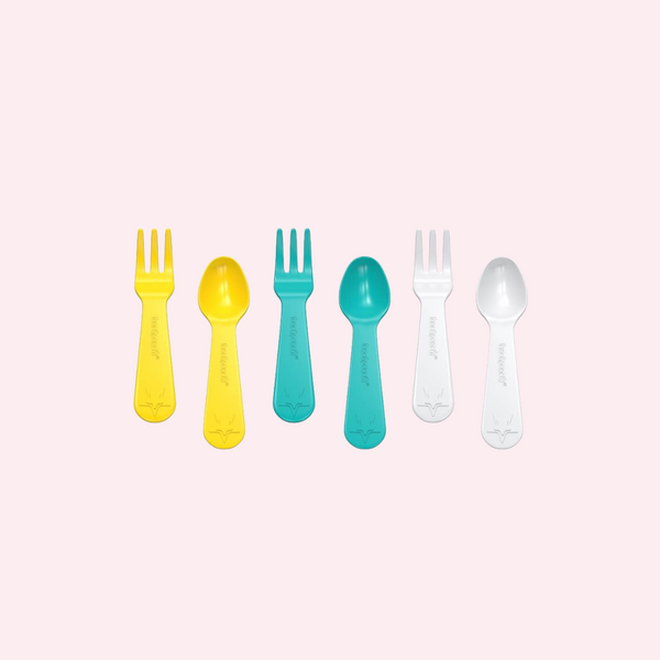 Lunch Punch Lunch Box Fork and Spoon Set - Yellow – MontiiCo