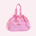 MontiiCo Insulated Lunch Tote Bag - Candy Stripe Camellia