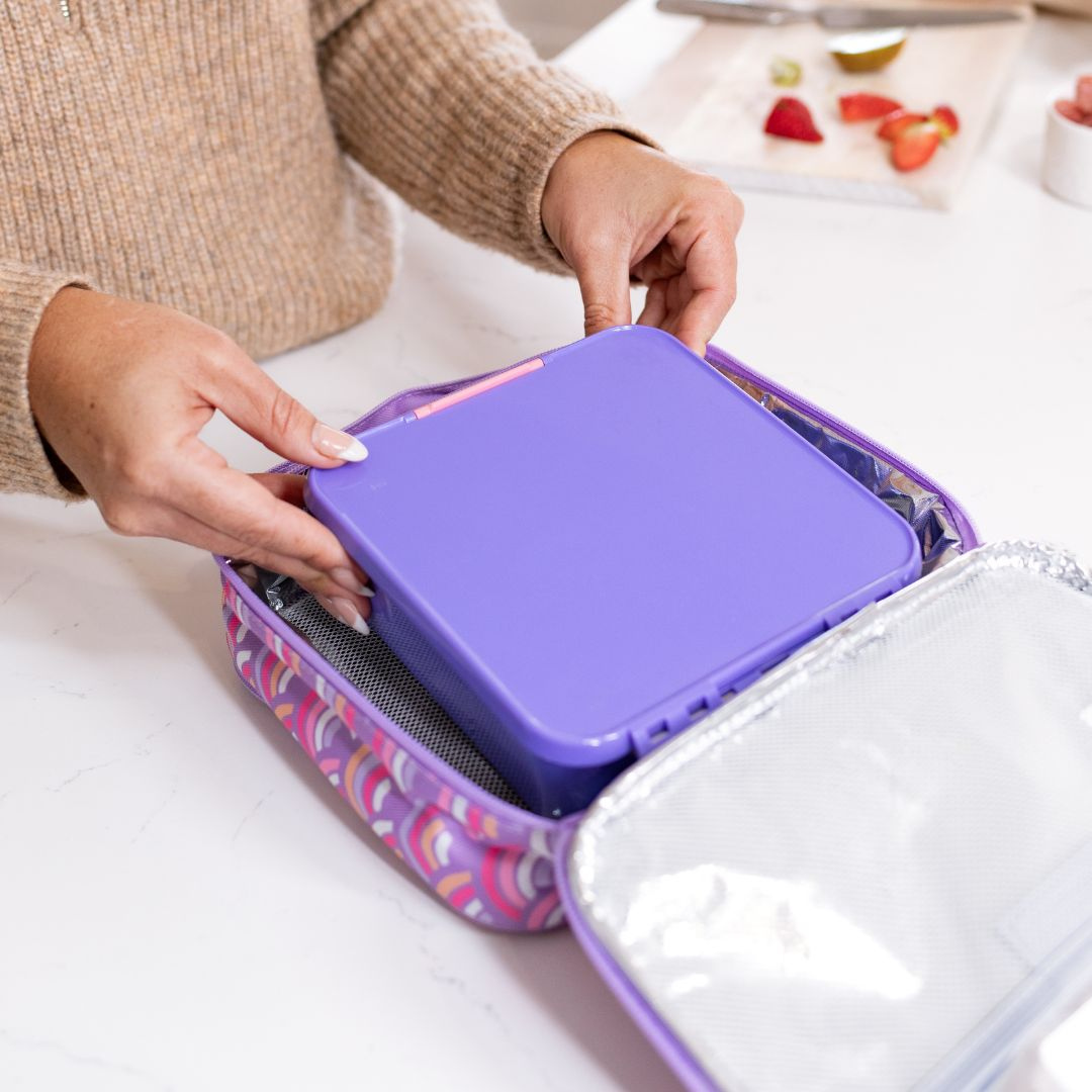 MontiiCo Medium Insulated Lunch Bag Rainbow Roller Lunchbox Mini