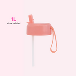 MontiiCo Sipper Lid + Straw 1L - Camellia