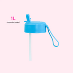 MontiiCo Sipper Lid + Straw 1L - Coastal