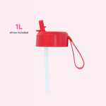 MontiiCo Sipper Lid + Straw 1L -  Watermelon