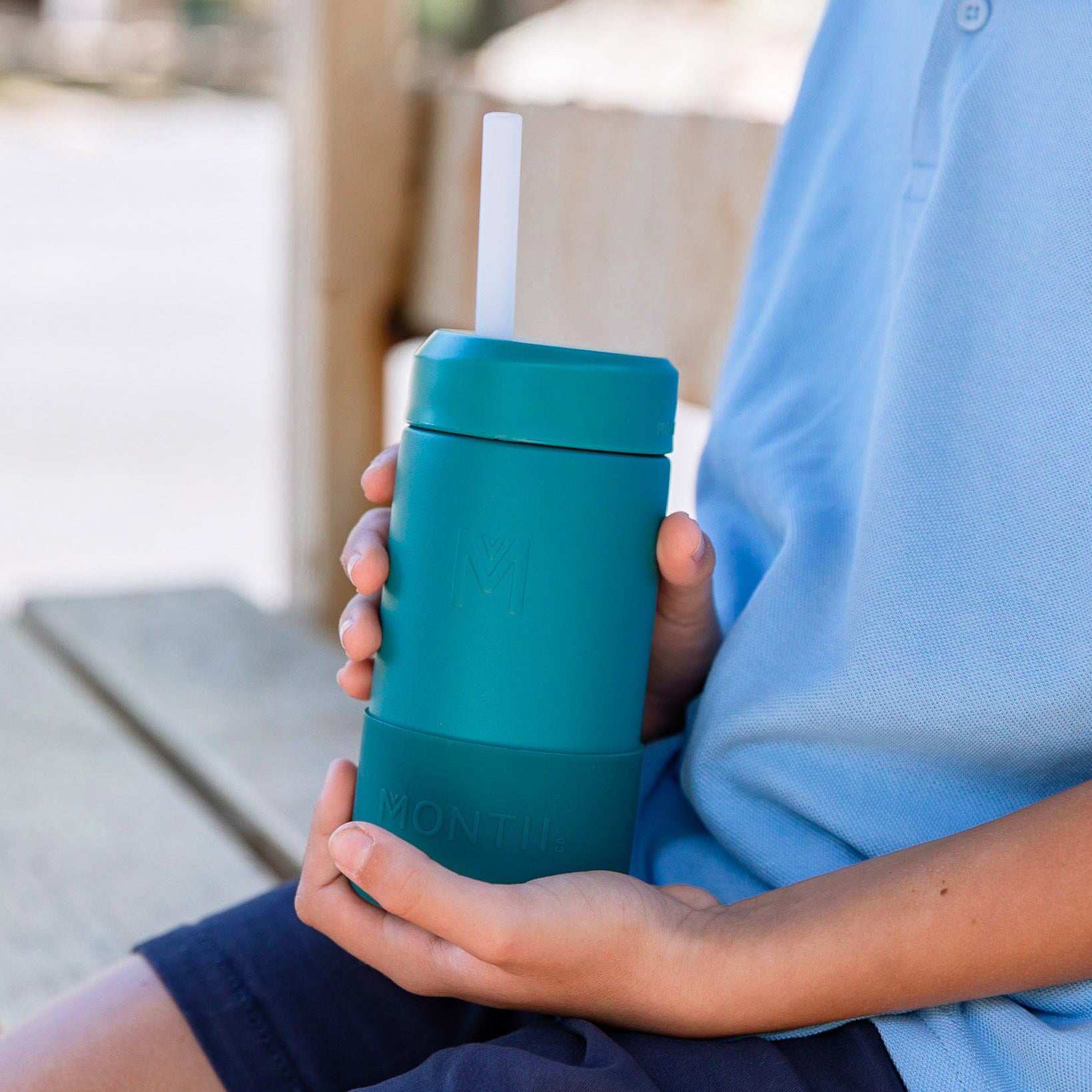 Mini Silicone Smoothie Cup with Lid and Straw