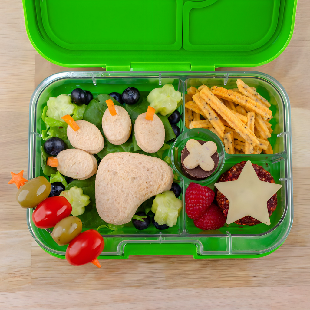 Yumbox Mini Snack Nevis Blue 3 Compartment Lunch Box - Mighty Rabbit