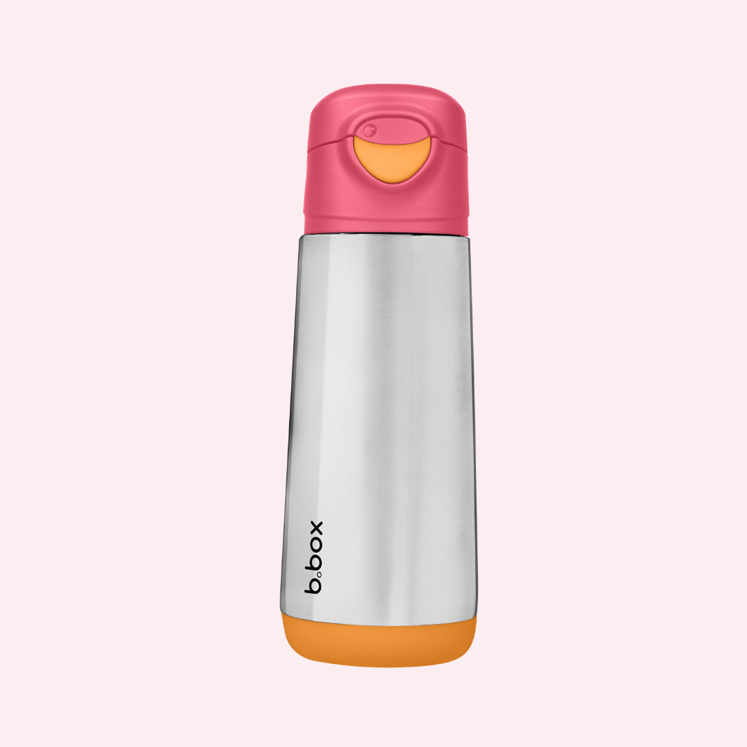 B.box Insulated Drink Bottle Sport Spout – 500mL – Strawberry Shake ...