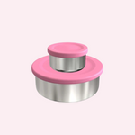 ecococoon Stainless Steel Snack Pots - Pink Rose